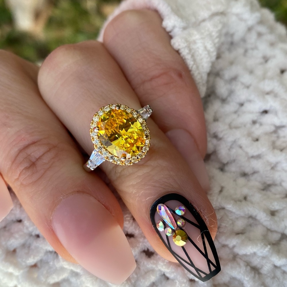 925 sterling silver citrine ring - Picture 9 of 12